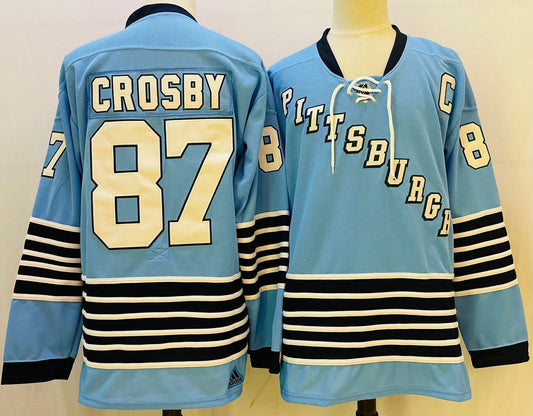 Sidney Crosby Pittsburgh Penguins Official NHL Jersey light blue