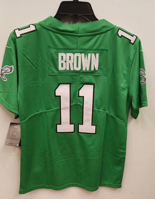 A.J. Brown YOUTH KIDS Philadelphia Eagles Official NFL Nike Jersey Kelly green