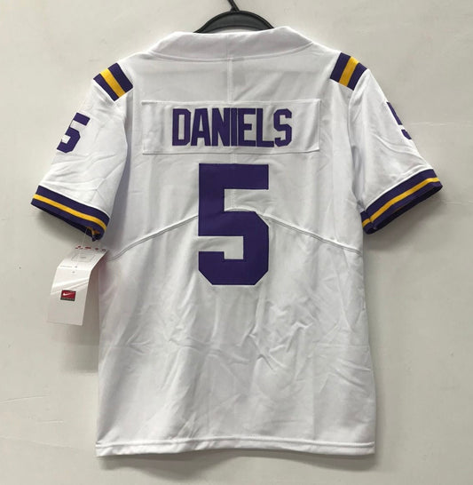 Jayden Daniels LSU Tigers YOUTH Kids Jersey white