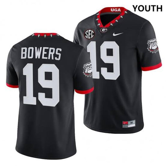 Brock Bowers YOUTH KIDS Georgia Bulldogs Official NCAA Nike Jersey black