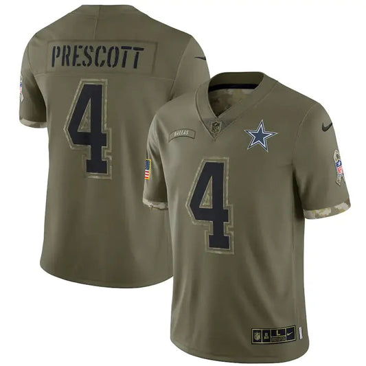 Dak Prescott YOUTH KIDS Dallas Cowboys Official NFL Nike Salute to Service Jersey