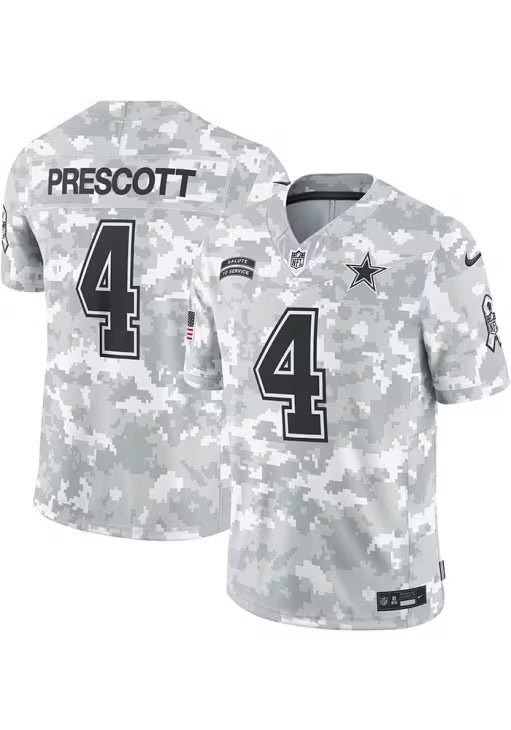 Dak Prescott YOUTH KIDS Dallas Cowboys Official NFL Nike Salute to Service Jersey