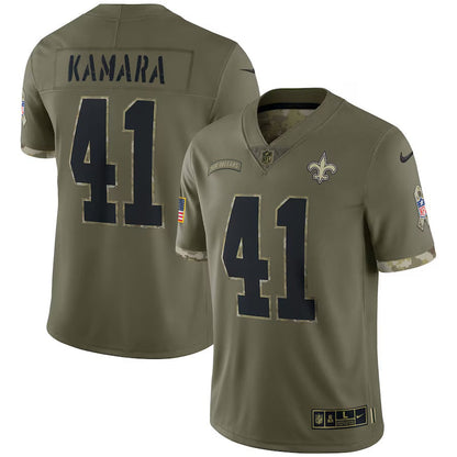 Alvin Kamara YOUTH KIDS New Orleans Saints Official NFL Nike Salute to Service Jersey