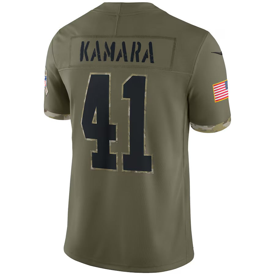 Alvin Kamara YOUTH KIDS New Orleans Saints Official NFL Nike Salute to Service Jersey