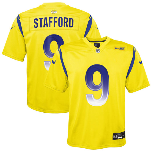 Matthew Stafford YOUTH KIDS Los Angeles Rams Official NFL Jersey yellow