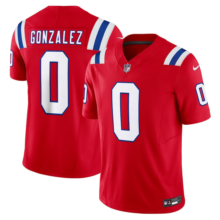 Christian Gonzalez YOUTH KIDS New England Patriots Official NFL Nike Jersey red