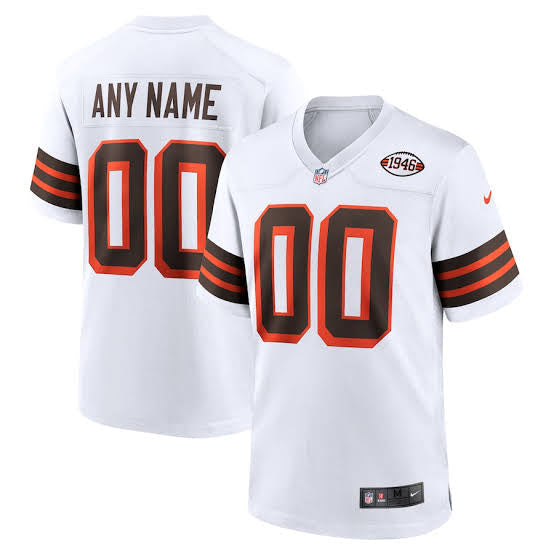 Any Name & Number YOUTH KIDS Cleveland Browns Official NFL Nike Jersey white