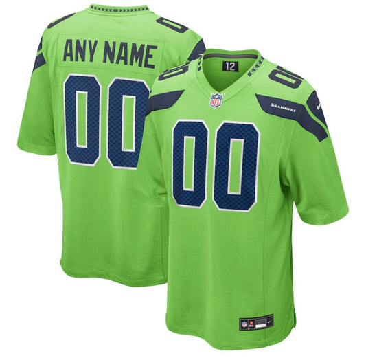 Seattle Seahawks Any Name & Number customized YOUTH KIDS Official NFL Jersey neon Green
