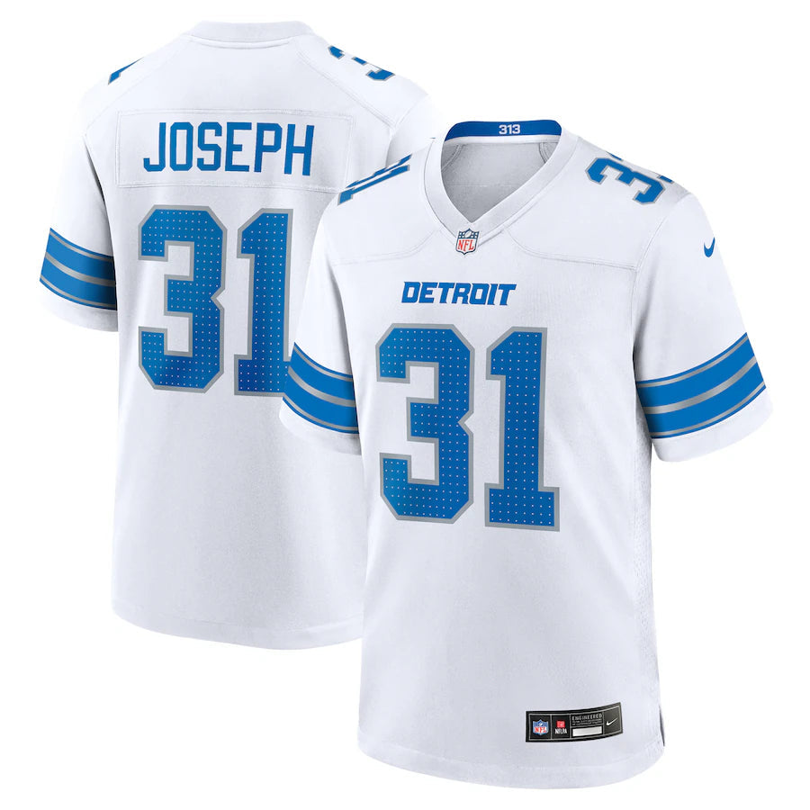 Kerby Joseph YOUTH Detroit Lions Official NFL Nike Jersey White