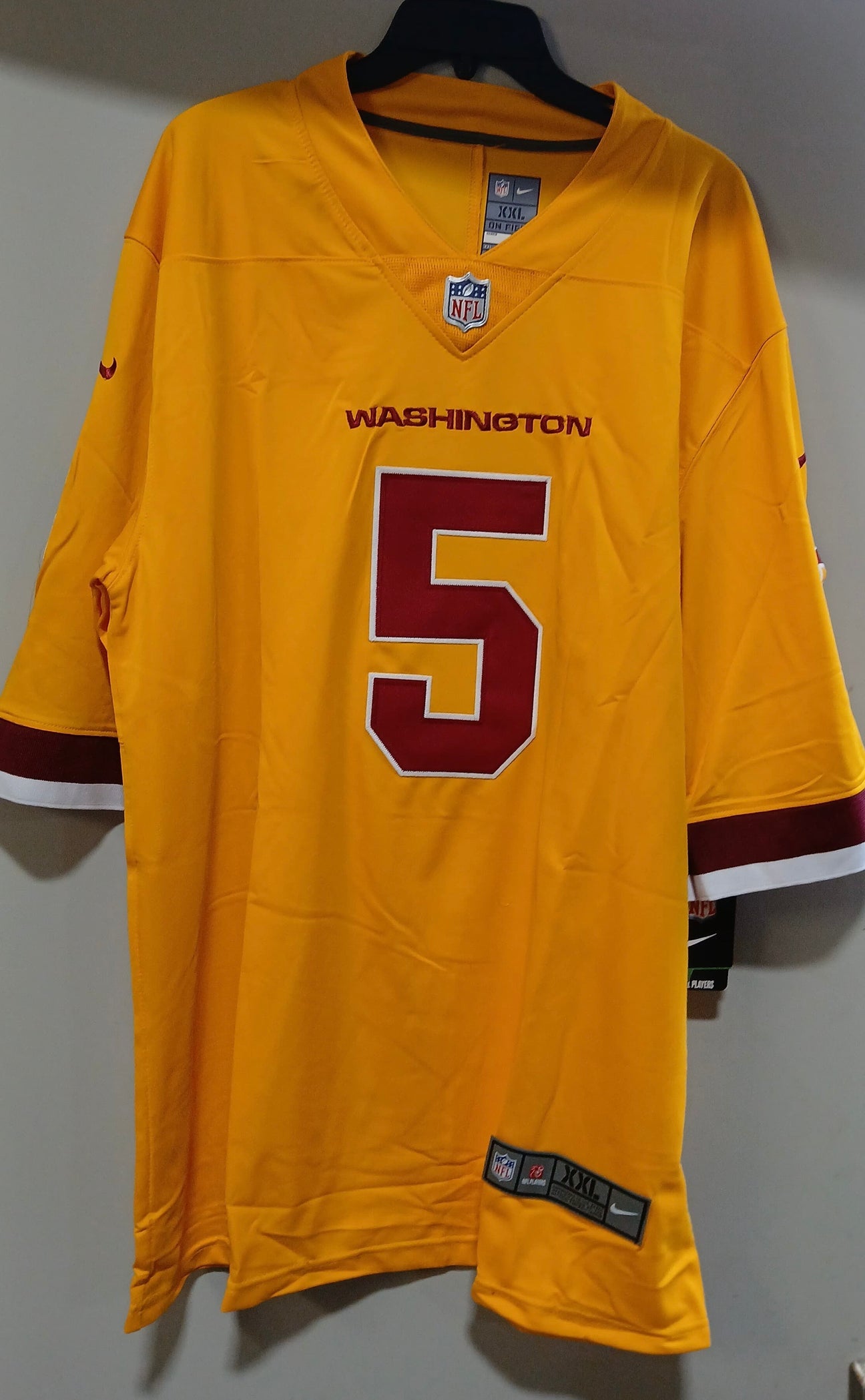 Jayden Daniels Washington Commanders YOUTH Kids Official NFL NIKE Jersey yellow