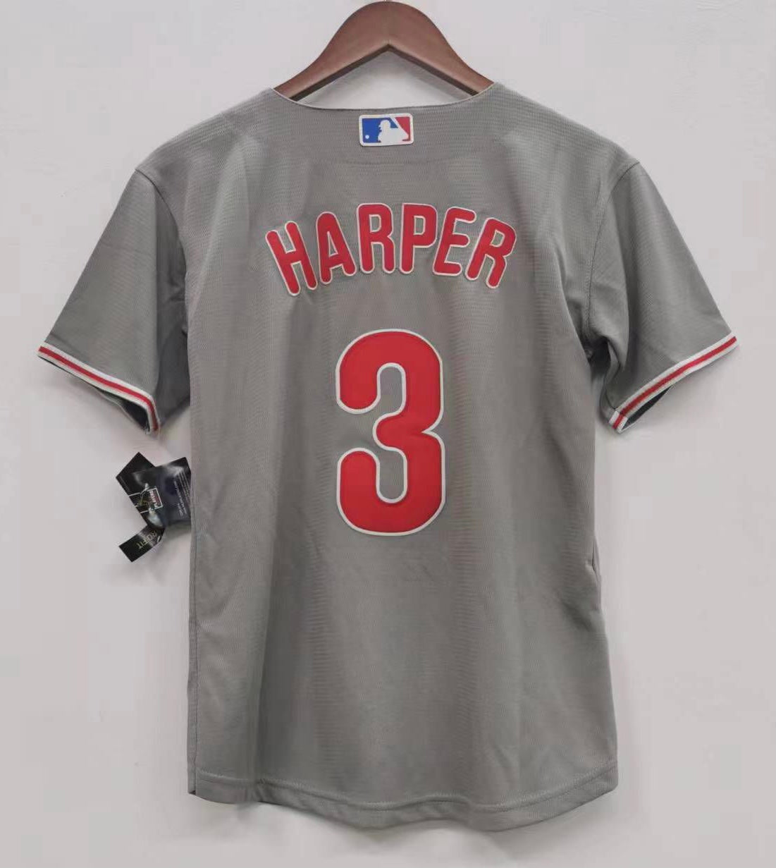Bryce Harper YOUTH Philadelphia Phillies Official MLB Nike Jersey gray