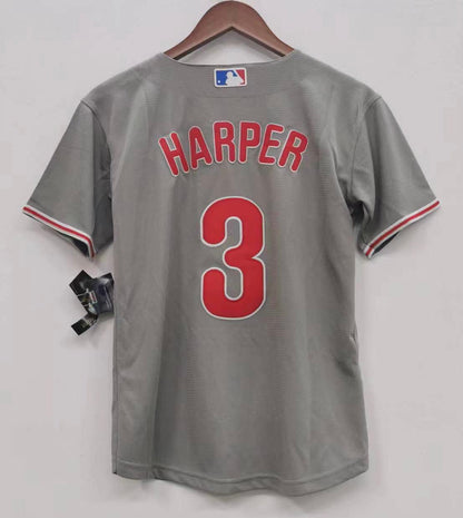 Bryce Harper YOUTH Philadelphia Phillies Official MLB Nike Jersey gray