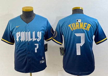 Trea Turner YOUTH Philadelphia Phillies Official City Connect Limited Nike Jersey