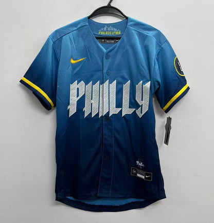 Harrison Bader YOUTH KIDS Philadelphia Phillies Official MLB City Connect Limited Jersey