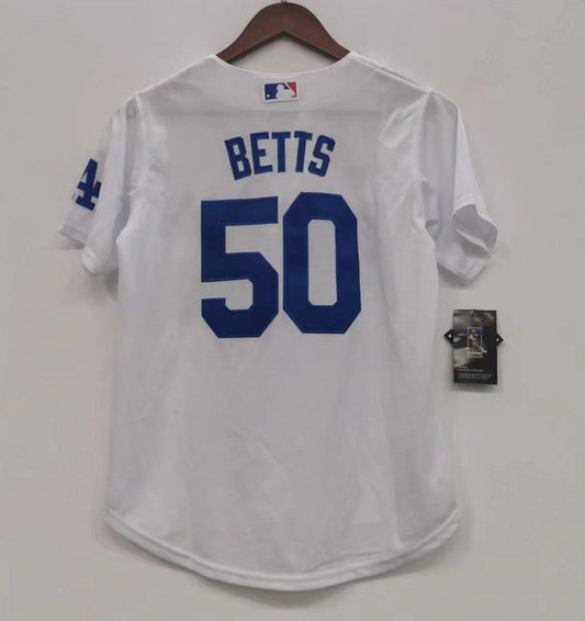Mookie Betts YOUTH Los Angeles Dodgers Official MLB Jersey white