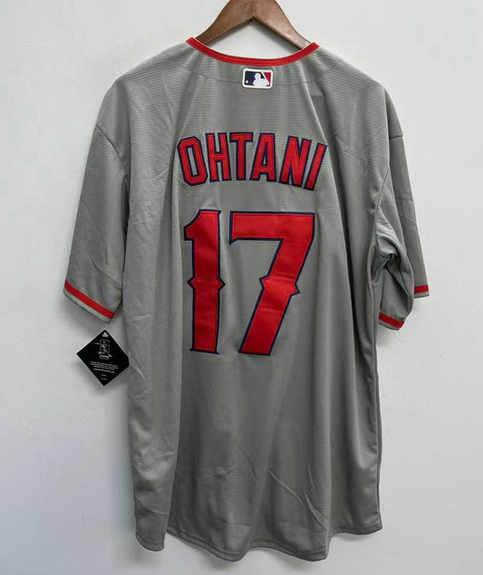 Shohei Ohtani Anaheim Angels Official MLB YOUTH KIDS Majestic Jersey Gray