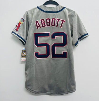Jim Abbott YOUTH KIDS Anaheim Angels Official MLB Majestic Jersey gray
