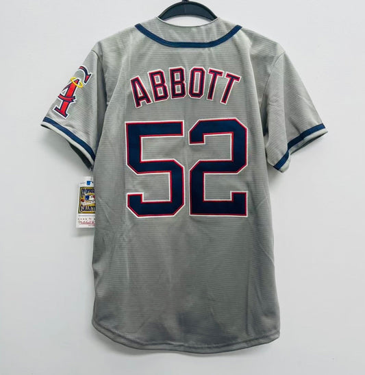Jim Abbott YOUTH KIDS Anaheim Angels Official MLB Majestic Jersey gray