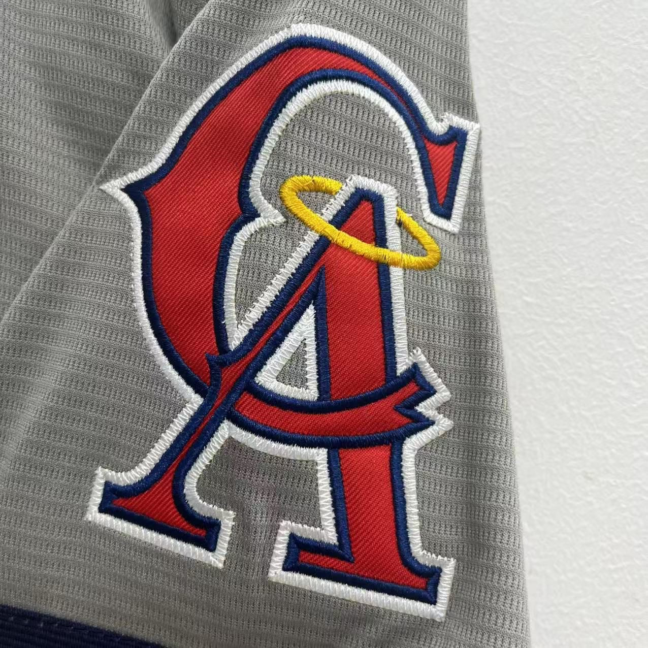 Jim Abbott YOUTH KIDS Anaheim Angels Official MLB Majestic Jersey gray