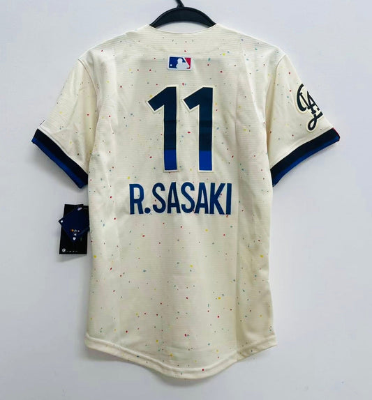 Roki Sasaki YOUTH Los Angeles Dodgers Official MLB Nike City Connect Limited Jersey