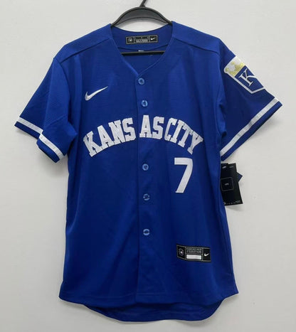 Bobby Witt Jr. YOUTH KIDS Kansas City Royals Official MLB Nike Jersey Blue