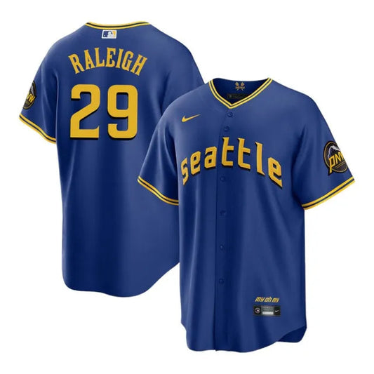 Cal Raleigh YOUTH KIDS Seattle Mariners Official MLB Nike Retro Jersey
