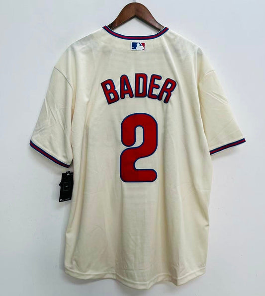 Harrison Bader YOUTH KIDS Philadelphia Phillies Official MLB Jersey cream color