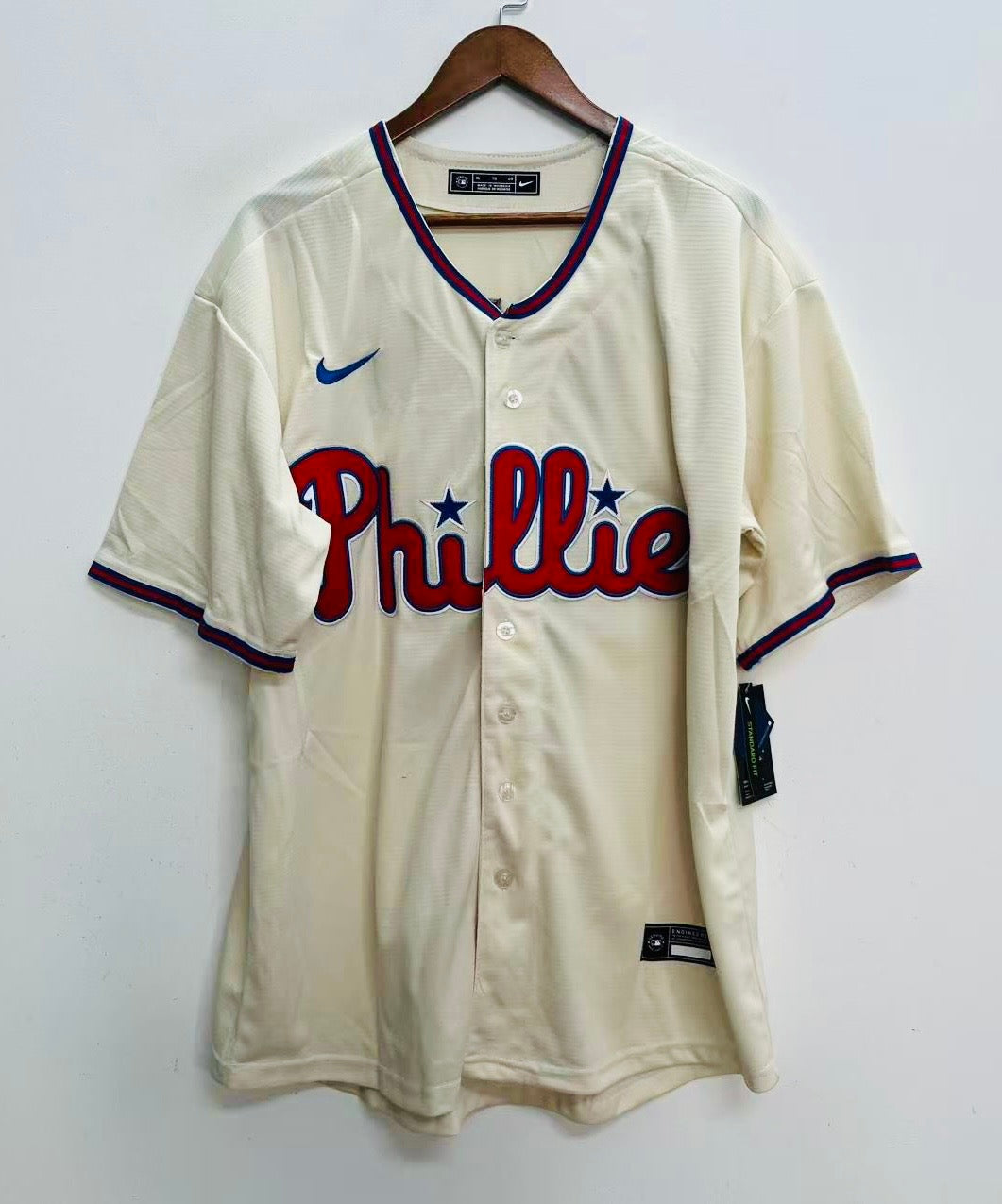 Harrison Bader YOUTH KIDS Philadelphia Phillies Official MLB Jersey cream color