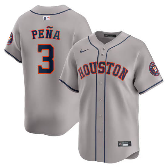 Jeremy Pena YOUTH KIDS Houston Astros Official MLB Nike Jersey Gray