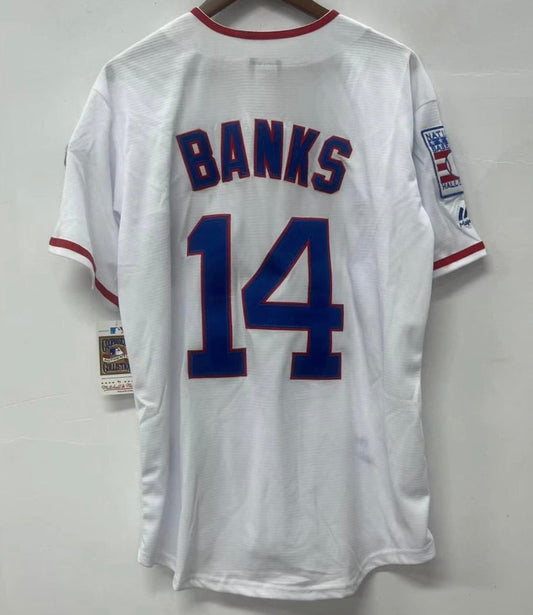 Ernie Banks YOUTH KIDS Chicago Cubs Official MLB Mitchell & Ness jersey