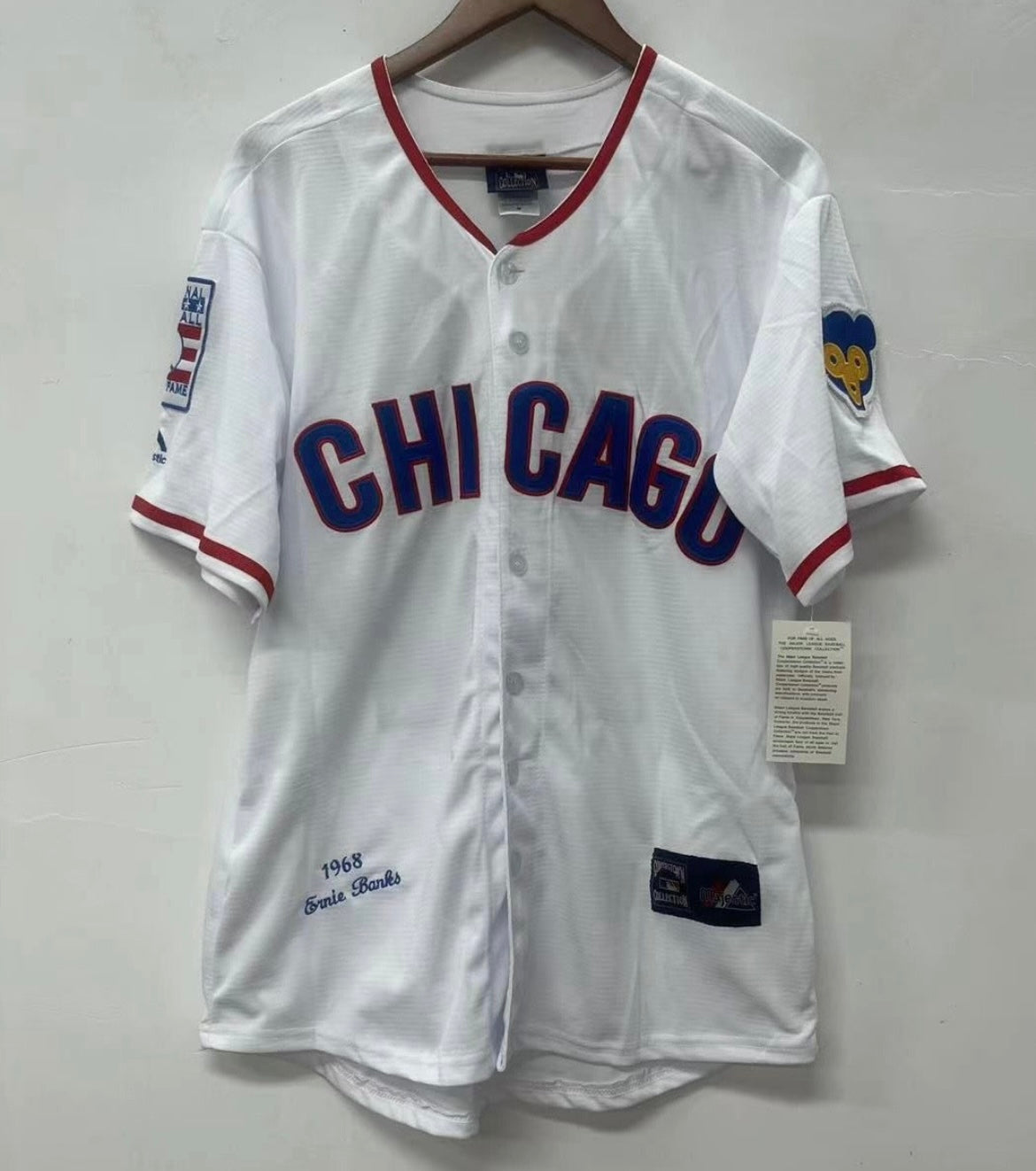 Ernie Banks YOUTH KIDS Chicago Cubs Official MLB Mitchell & Ness jersey