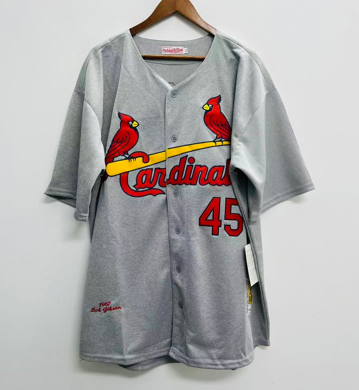 Bob Gibson YOUTH KIDS St. Louis Cardinals Official MLB Jersey gray