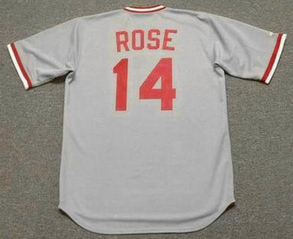 Pete Rose YOUTH KIDS Cincinnati Reds Official MLB Majestic Jersey Gray