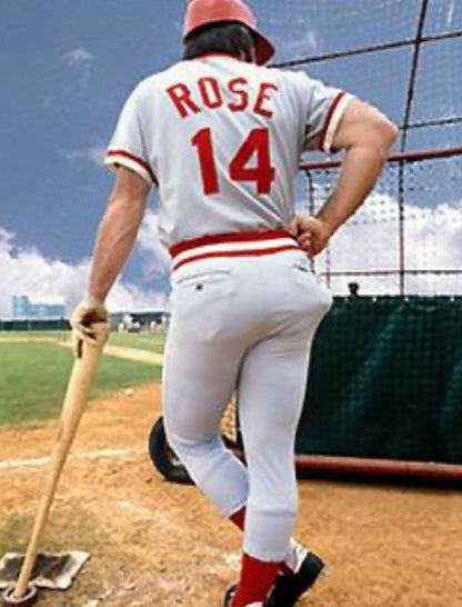 Pete Rose YOUTH KIDS Cincinnati Reds Official MLB Majestic Jersey Gray