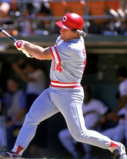 Pete Rose YOUTH KIDS Cincinnati Reds Official MLB Majestic Jersey Gray