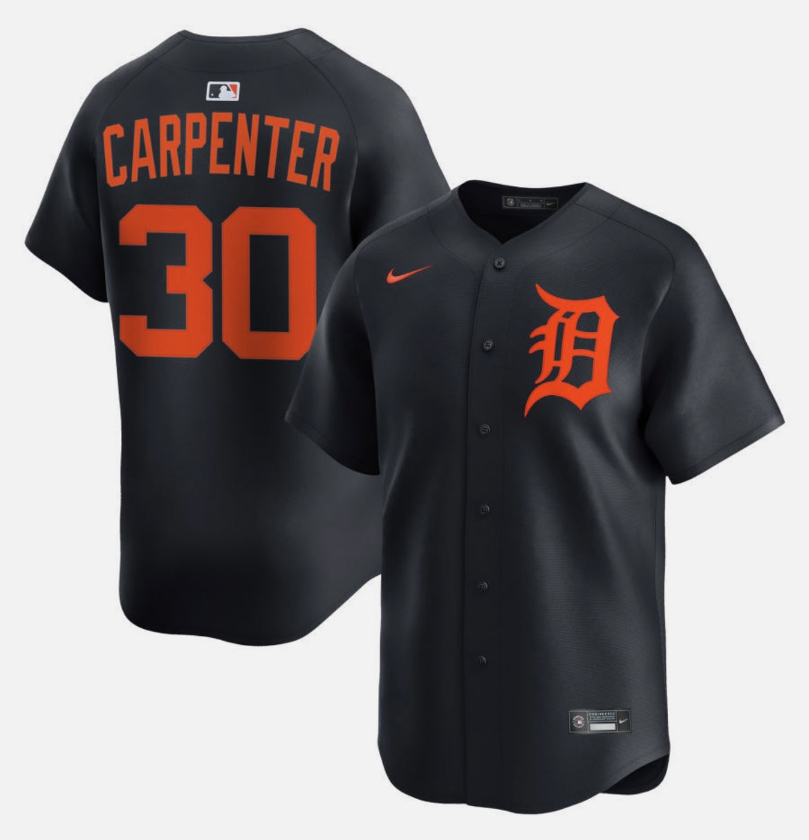Kerry Carpenter Detroit Tigers Youth KIDS Official MLB Nike Jersey