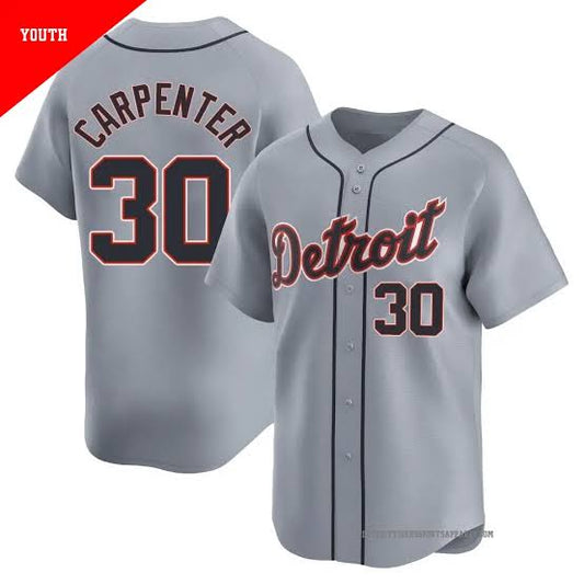 Kerry Carpenter Detroit Tigers Youth KIDS Official MLB Nike Jersey Gray