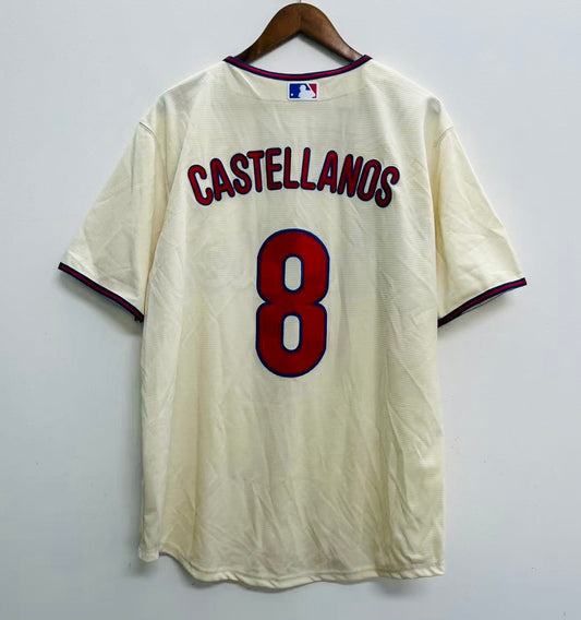 Nick Castellanos YOUTH KIDS Philadelphia Phillies Official MLB cream color Jersey