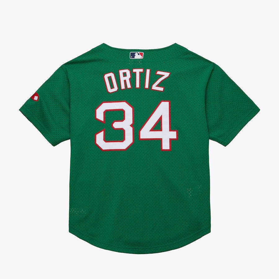 David Ortiz YOUTH KIDS Green St. Patrick’s Day Boston Red Sox Official MLB Jersey