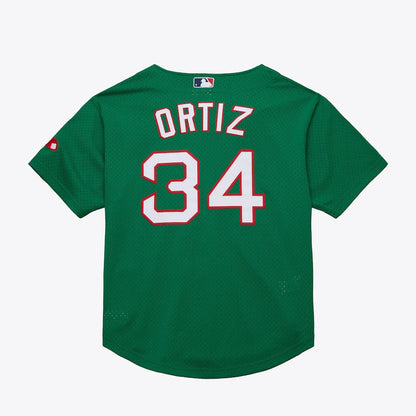 David Ortiz YOUTH KIDS Green St. Patrick’s Day Boston Red Sox Official MLB Jersey