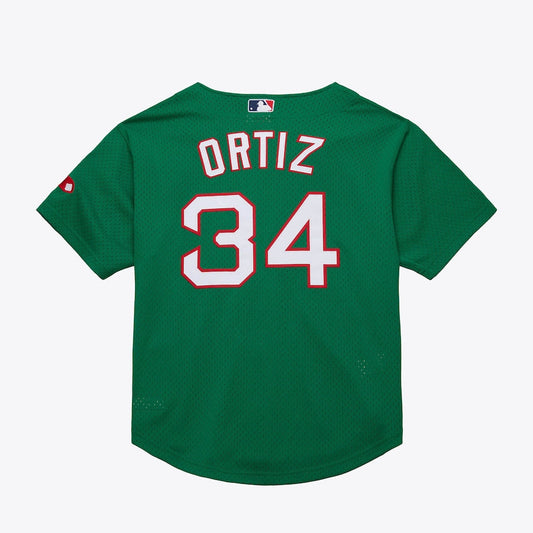 David Ortiz YOUTH KIDS Green St. Patrick’s Day Boston Red Sox Official MLB Jersey