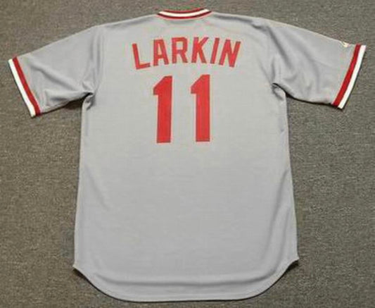Barry Larkin YOUTH KIDS 1987 Cincinnati Reds Official MLB Majestic Jersey