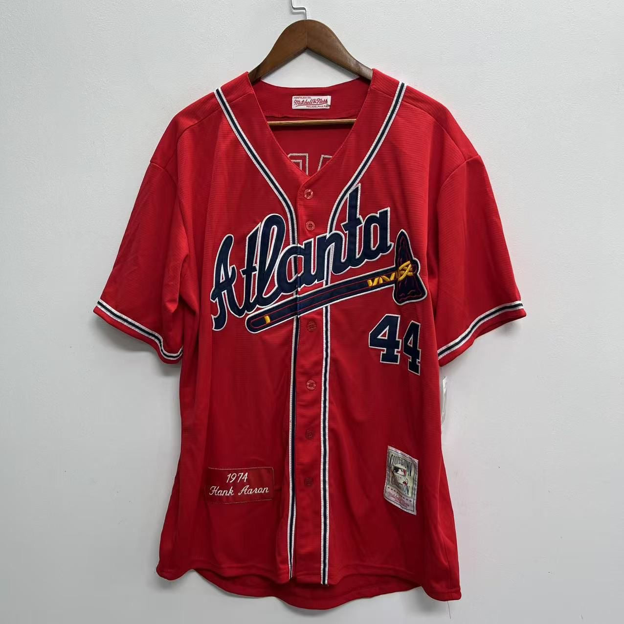 Hank Aaron 1974 YOUTH KIDS Atlanta Braves jersey Mitchell & Ness