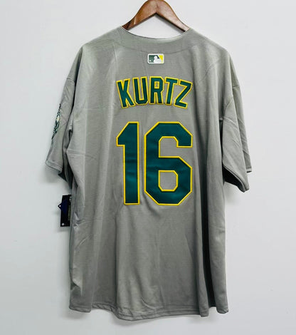 Nick Kurtz YOUTH KIDS Oakland Athletics A’s Official MLB jersey gray