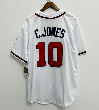 Chipper Jones YOUTH KIDS Atlanta Braves jersey Mitchell & Ness white