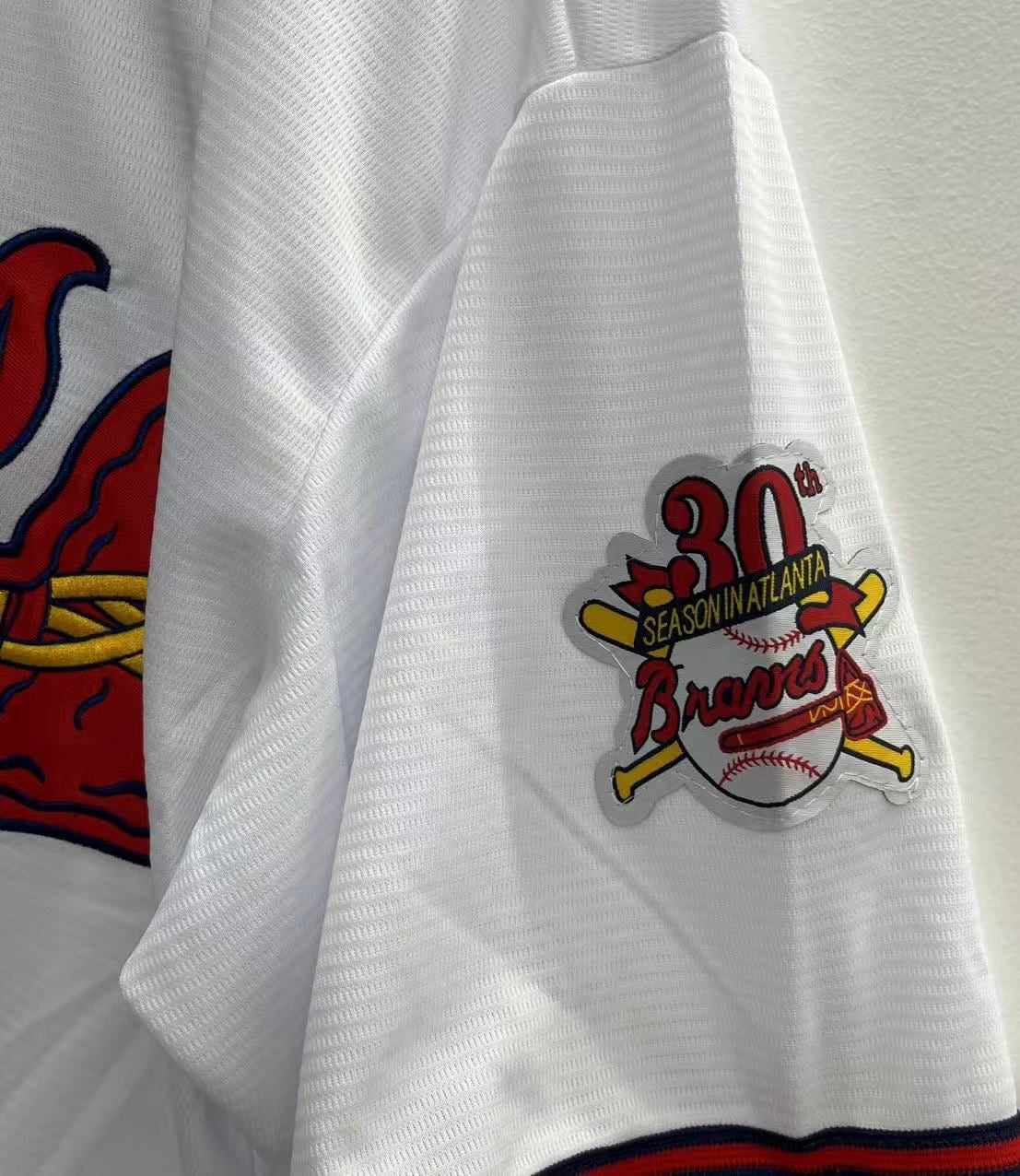 Chipper Jones YOUTH KIDS Atlanta Braves jersey Mitchell & Ness white