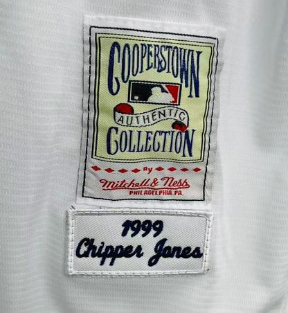 Chipper Jones YOUTH KIDS Atlanta Braves jersey Mitchell & Ness white