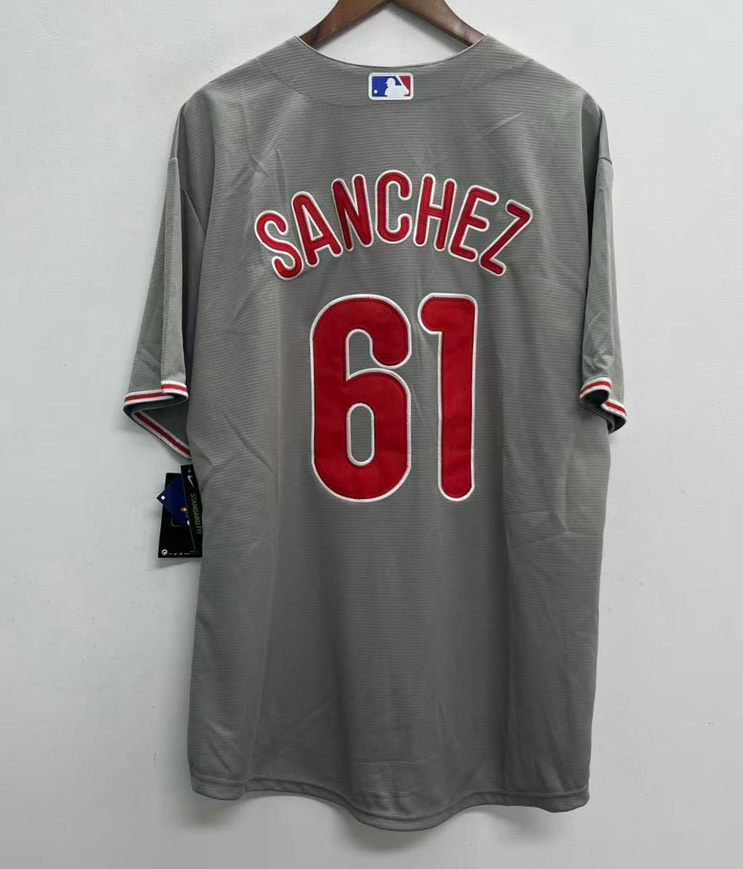 Christopher Sanchez YOUTH KIDS Philadelphia Phillies Official MLB Jersey gray