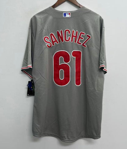 Christopher Sanchez YOUTH KIDS Philadelphia Phillies Official MLB Jersey gray