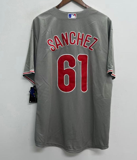Christopher Sanchez YOUTH KIDS Philadelphia Phillies Official MLB Jersey gray